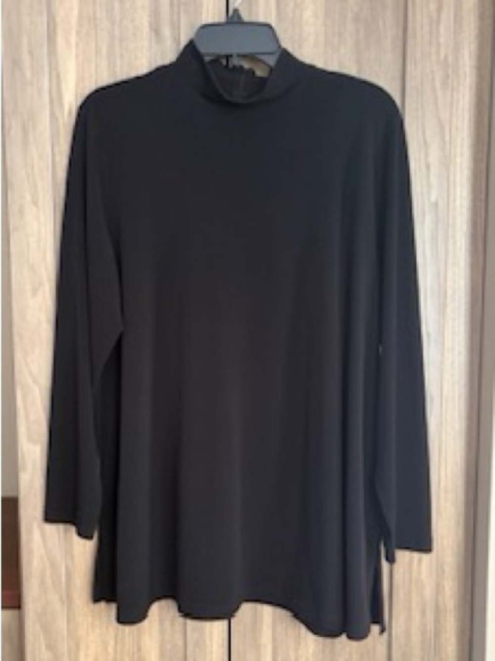 NWOT! Susan Graver Mock Black Turtleneck Top | 1X